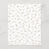 かわいいベビーイン開花ベビーシャワー招待状 (裏面)