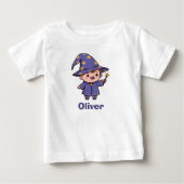 かわいいベビーウィザードの魔法 ベビーTシャツ (正面)