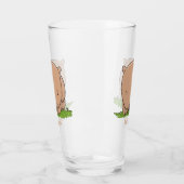 かわいいベビーウォンバット漫画イラストレーション タンブラーグラス (左)