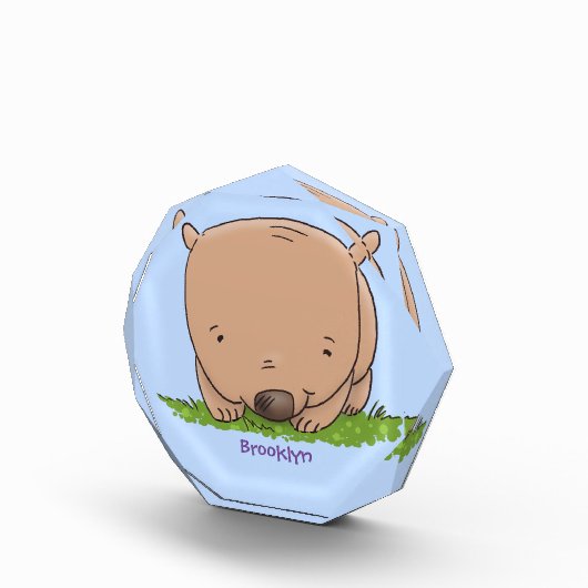 かわいいベビーウォンバット漫画イラストレーション フォトブロック (右)