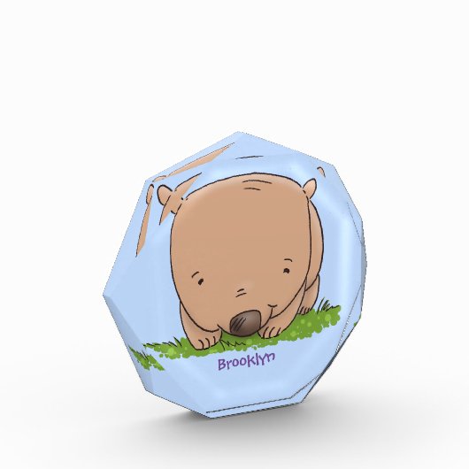 かわいいベビーウォンバット漫画イラストレーション フォトブロック (左)