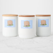 かわいいベビーウォンバット漫画イラストレーション フードラベル (ボトル)