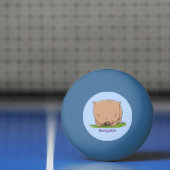 かわいいベビーウォンバット漫画イラストレーション 卓球ボール (ネット)