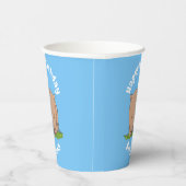 かわいいベビーウォンバット漫画イラストレーション 紙コップ (右)