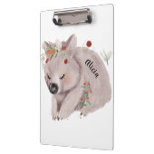 かわいいベビーウォンバット金ゴールドスペックルカスタム クリップボード (左)