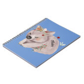 かわいいベビーウォンバット金ゴールドスペックルカスタム ノートブック (左側)