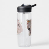 かわいいベビーウォンバット金ゴールドスペックル名前をカスタムする ウォーターボトル (左面)