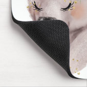 かわいいベビーウォンバット金ゴールドスペックル名前をカスタムする マウスパッド (コーナー)