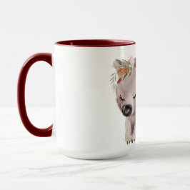 かわいいベビーウォンバット金ゴールドスペックル名前をカスタムする マグカップ