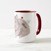 かわいいベビーウォンバット金ゴールドスペックル名前をカスタムする マグカップ (正面右)