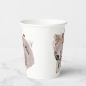 かわいいベビーウォンバット金ゴールドスペックル名前をカスタムする 紙コップ (右)