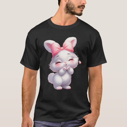 かわいいベビーウサギのイラスト Tシャツ (正面)