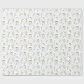 かわいいベビーウッドランド動物 ラッピングペーパー (フラット)