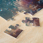 かわいいベビーウミガメとシャボン玉 ジグソーパズル (側面)