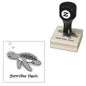 かわいいベビーウミガメの漫画のゴムのスタンプ ラバースタンプ (押印)