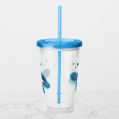 かわいいベビーウミガメ漫画イラストレーション アクリルタンブラー (右)