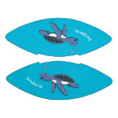 かわいいベビーウミガメ漫画イラストレーション アメリカンフットボール (パネル)