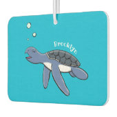 かわいいベビーウミガメ漫画イラストレーション カーエアーフレッシュナー (左)