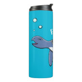 かわいいベビーウミガメ漫画イラストレーション タンブラー (回転左)