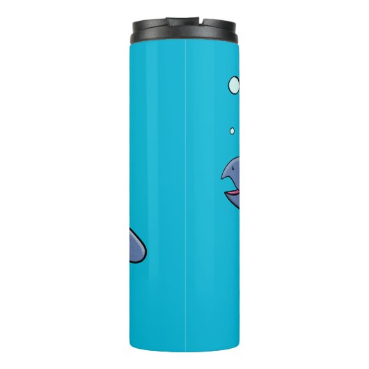 かわいいベビーウミガメ漫画イラストレーション タンブラー (裏面)