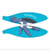 かわいいベビーウミガメ漫画イラストレーション ミニバスケットボール (パネル)