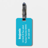 かわいいベビーウミガメ漫画イラストレーション ラゲッジタグ (裏面縦)