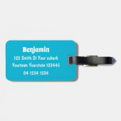 かわいいベビーウミガメ漫画イラストレーション ラゲッジタグ (裏面横)