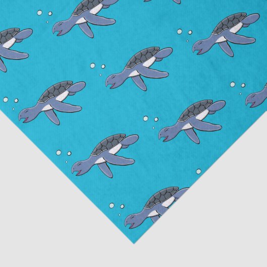 かわいいベビーウミガメ漫画イラストレーション 薄葉紙 (詳細)