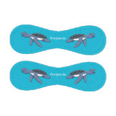 かわいいベビーウミガメ漫画イラストレーション 野球ボール (パネル)