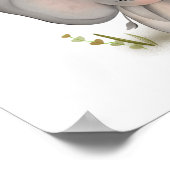 かわいいベビーエレファントバニーポスタープリント ポスター (角)