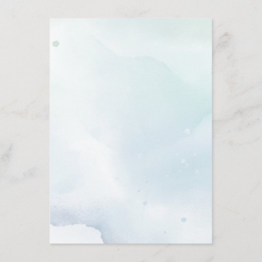 かわいいベビーエレファントブルーバラ エンクロージャーカード (裏面)