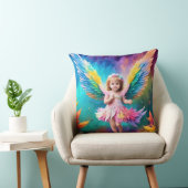 かわいいベビーエンジェルウィングスアート–38424 クッション (椅子)