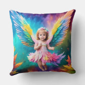 かわいいベビーエンジェルウィングスアート–38424 クッション (裏面)