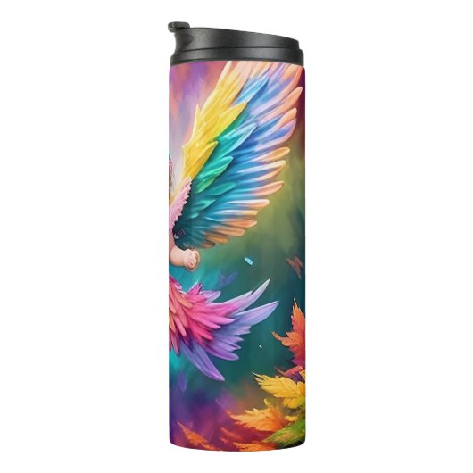 かわいいベビーエンジェルウィングスアート–38424 タンブラー (回転右)