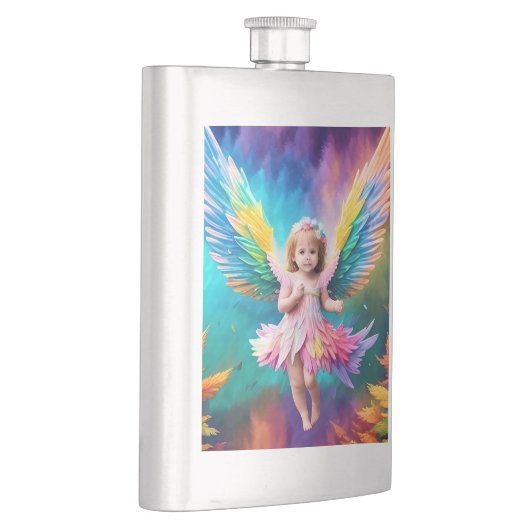 かわいいベビーエンジェルウィングスアート–38424 フラスク (右)