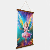 かわいいベビーエンジェルウィングスアート–38424 吊り下げ型タペストリー (傾斜あり)