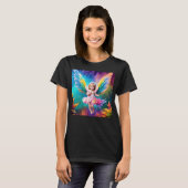 かわいいベビーエンジェルウィングスデザイン Tシャツ (正面フル)