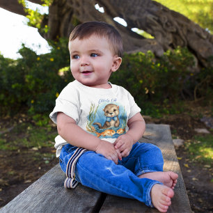 かわいいベビーオッターボーイ ベビーTシャツ