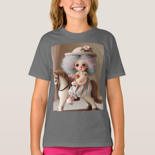 かわいいベビーオン木馬|過去記事 Tシャツ (正面)