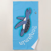 かわいいベビーカメのビーチタオル ビーチタオル (正面)