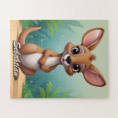 かわいいベビーカンガルーと名前 ジグソーパズル (横)