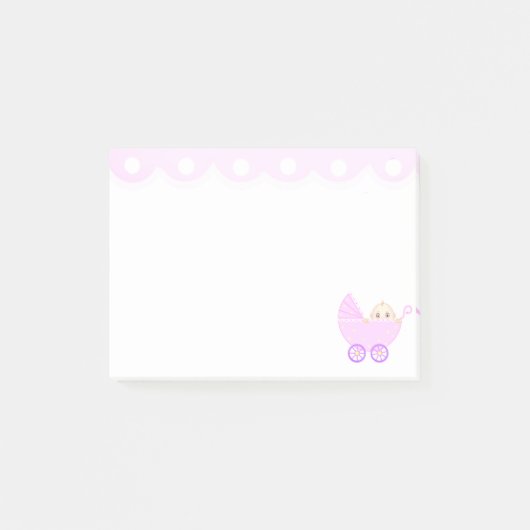 かわいいベビーカー付箋 ポストイット (正面)