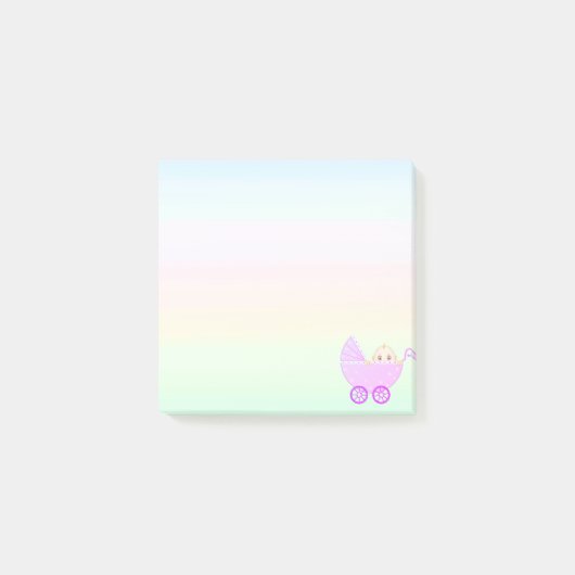 かわいいベビーカー ポストイット (正面)