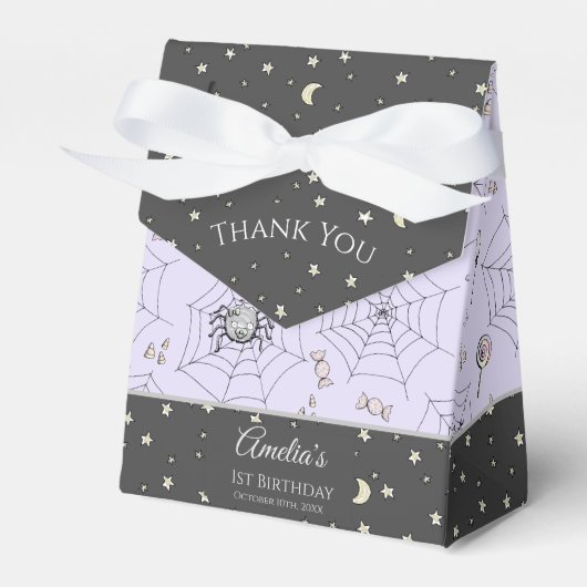 かわいいベビーガールこうもりハロウィーン&秋 フェイバーボックス (正面サイド)