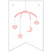 かわいいベビーガールと彼女の携帯ベビーシャワー バンティングフラッグ (第2の旗)