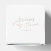 かわいいベビーガールと彼女の携帯ベビーシャワー フェイバーボックス (上部)