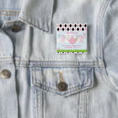 かわいいベビーガールの服飾ライン 缶バッジ (インサイチュ)
