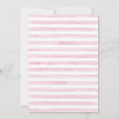 かわいいベビーガールエレファントベビーシャワー招待状 招待状 (裏面)