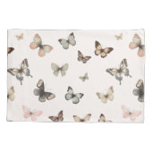 かわいいベビーガールカスタムモノグラムバタフライパターン 枕カバー (裏面)