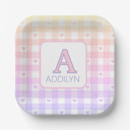 かわいいベビーガールシャワー ペーパープレート